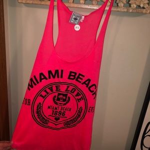 Exist brand hot pink tank top, Miami Beach